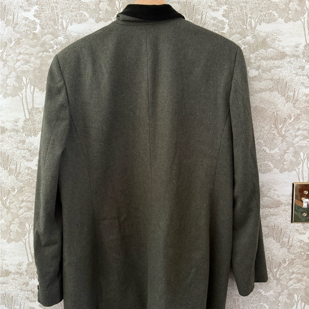 Pendleton Olive Green Wool Blazer with Velvet Collar - Picture 7 of 10